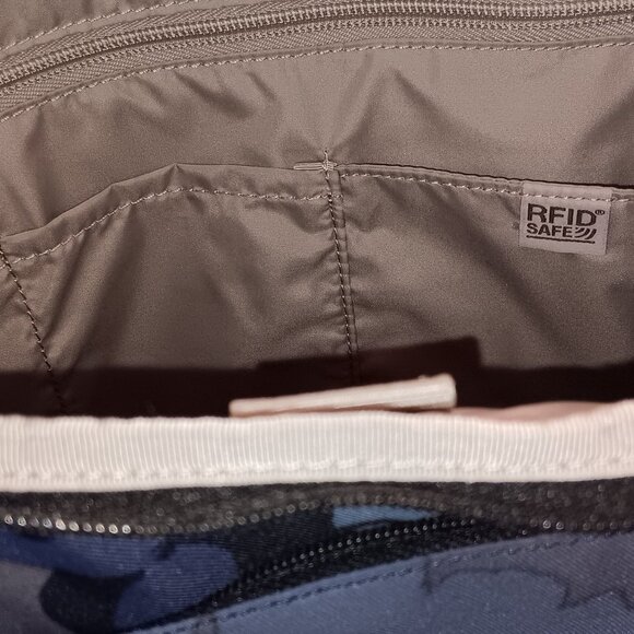 Pacsafe Gray and Blue Crossbody Bag with Camouflage Pattern - Picture 7 of 12